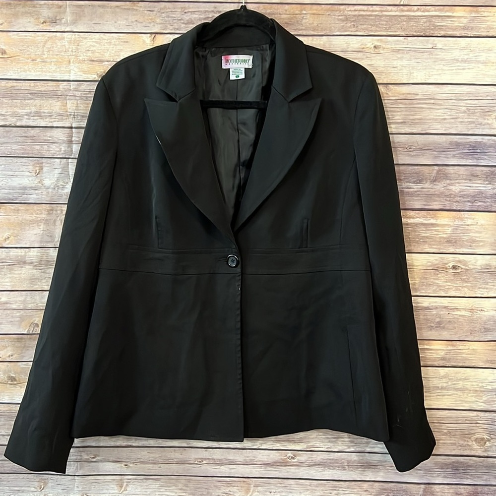Motherhood Maternity Black Blazer Jacket- Size Large